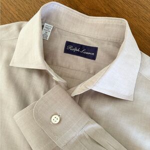 Ralph Lauren Purple Label Italy Cotton Dress Shirt Mens Medium Lavender Luxury